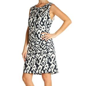 LOFT Linen Ikat Sheath Dress